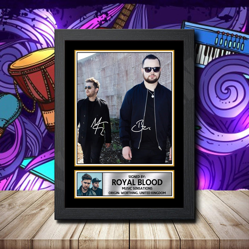 Royal Blood 2 Printed Signature Rock-Bands Star Poster Print Framed Wall Art Gift β Royal Blood 2 Printed Signature Rock-Bands Star Poster Print