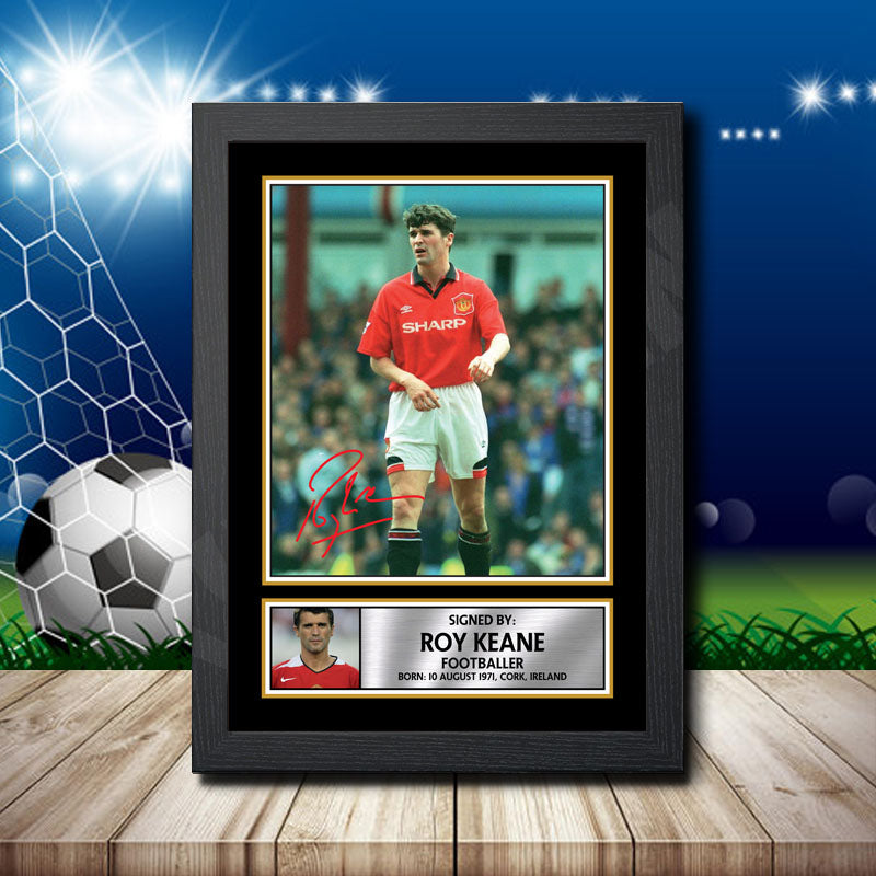 Roy Keane 1 Printed Signature Footballers Star Poster Print Framed Wall Art Gift β Roy Keane 1 Printed Signature Footballers Star Poster Print