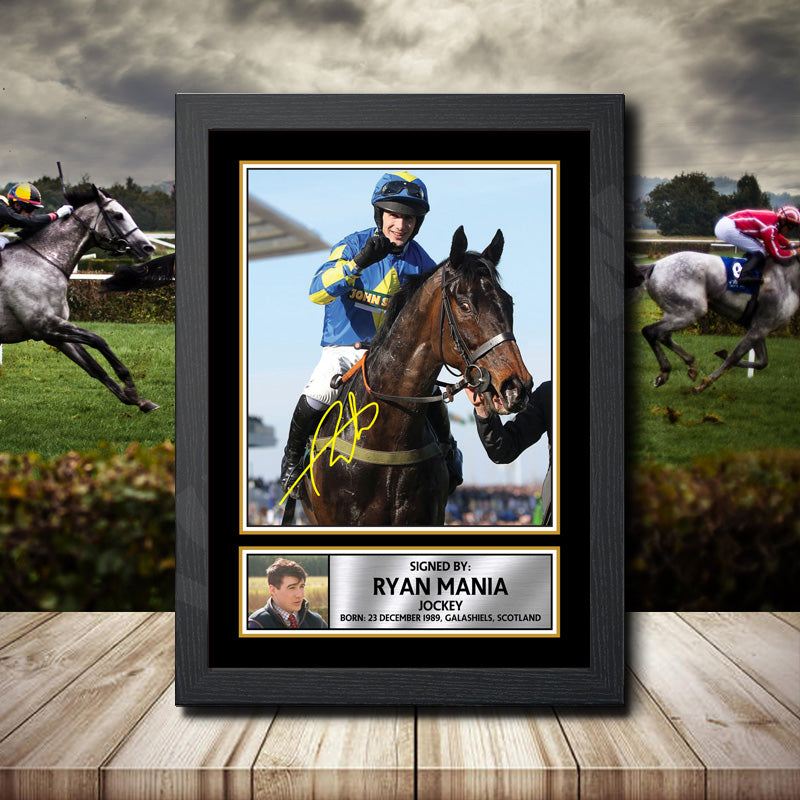 Ryan Mania Printed Signature Horse-Racing Star Poster Print Framed Wall Art Gift – Ryan Mania Printed Signature Horse-Racing Star Poster Print