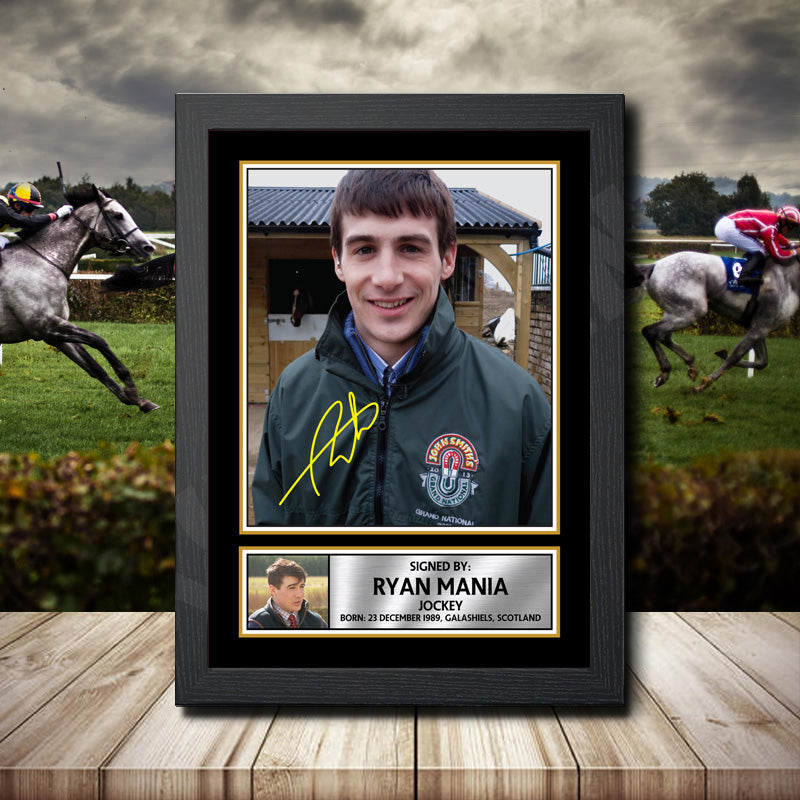 Ryan Mania 2 Printed Signature Horse-Racing Star Poster Print Framed Wall Art Gift β Ryan Mania 2 Printed Signature Horse-Racing Star Poster Print
