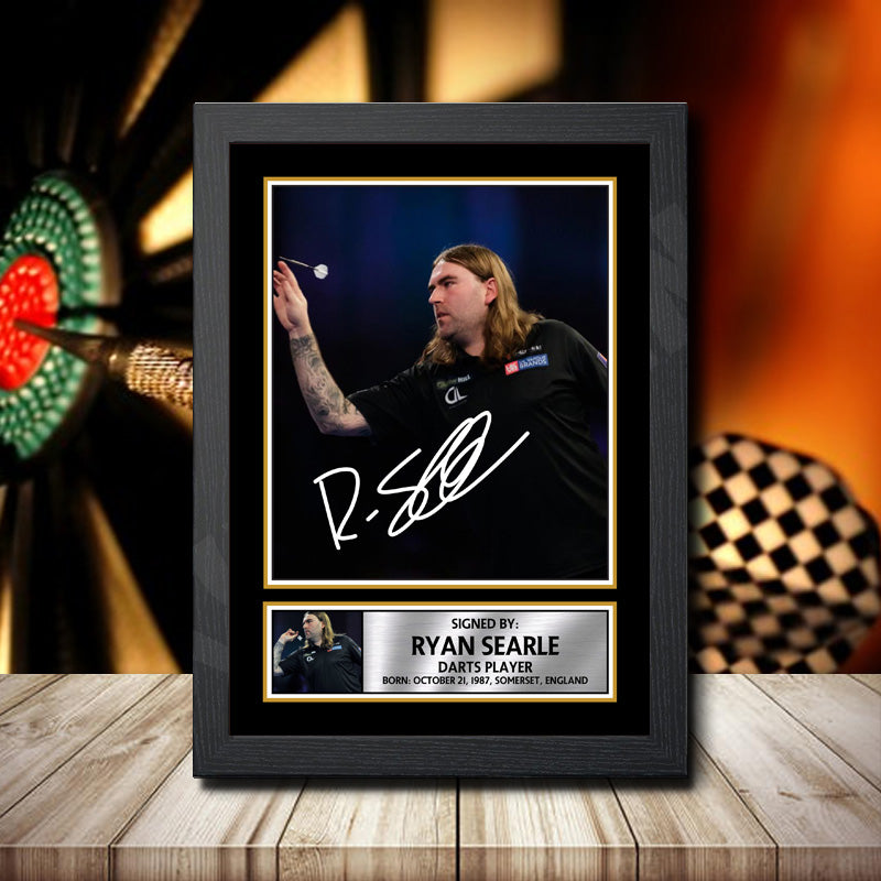 Ryan Searle 2 Printed Signature Darts Star Poster Print Framed Wall Art Gift – Ryan Searle 2 Printed Signature Darts Star Poster Print