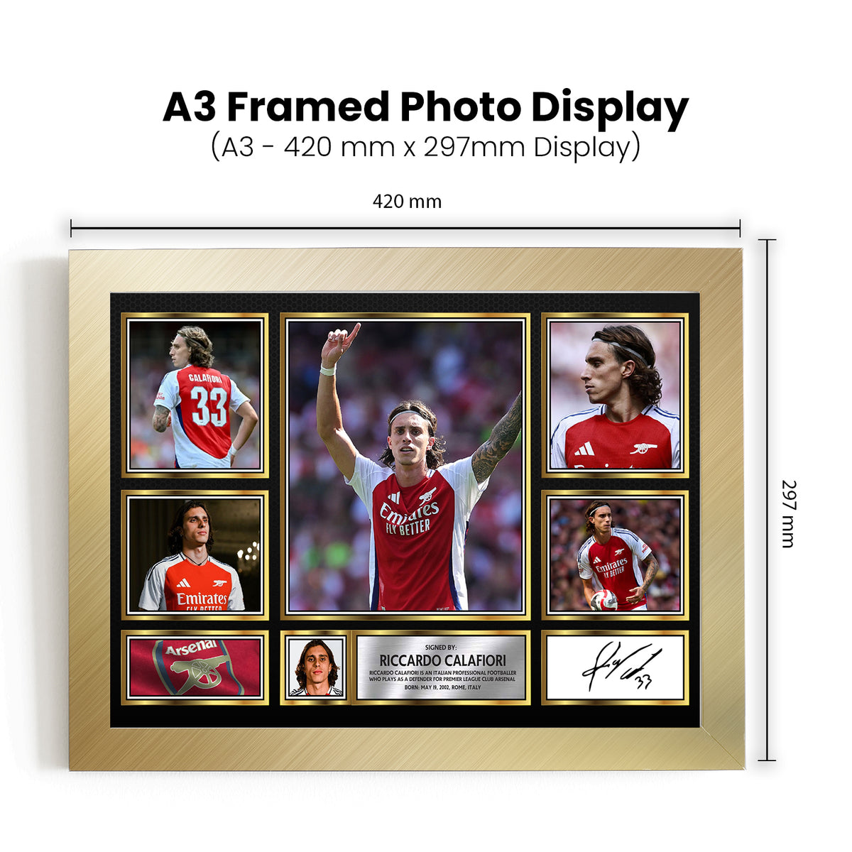 Riccardo Calafiori Printed Signature Football Poster Print