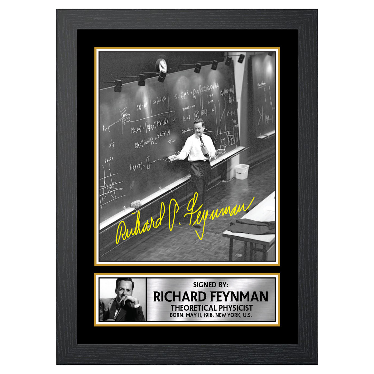 Richard Feynman M450 Scientist Printed Signature Poster Print Gift