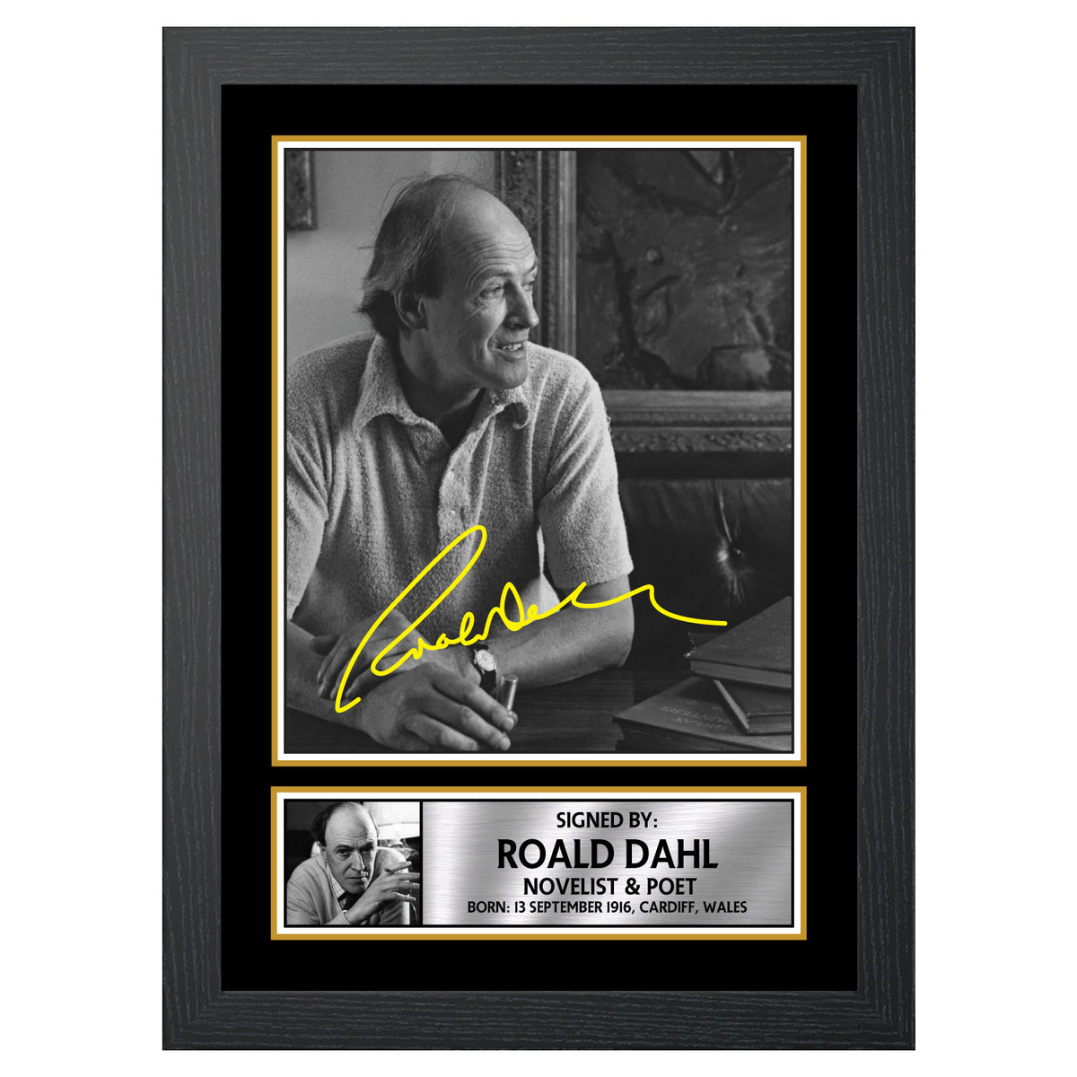Roald Dahl M266 Authors Printed Signature Poster Print Gift