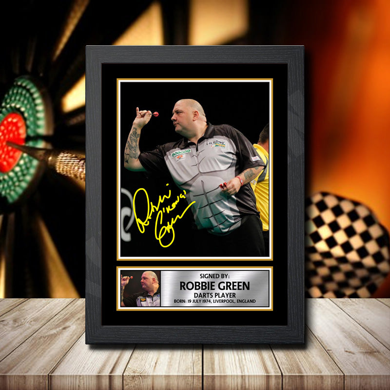 Robbie Green 2 Printed Signature Darts Star Poster Print Framed Wall Art Gift – Robbie Green 2 Printed Signature Darts Star Poster Print