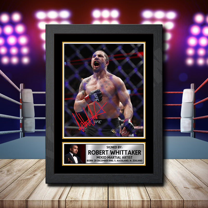 Robert Whittaker Printed Signature Ufc Star Poster Print Framed Wall Art Gift – Robert Whittaker Printed Signature Ufc Star Poster Print
