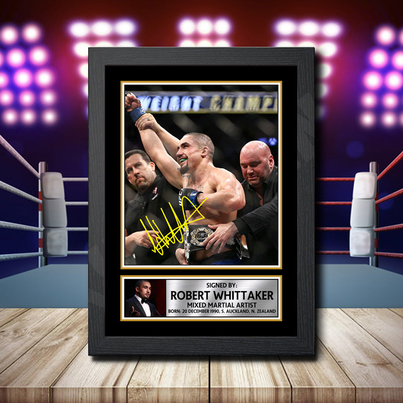 Robert Whittaker 2 Printed Signature Ufc Star Poster Print Framed Wall Art Gift – Robert Whittaker 2 Printed Signature Ufc Star Poster Print