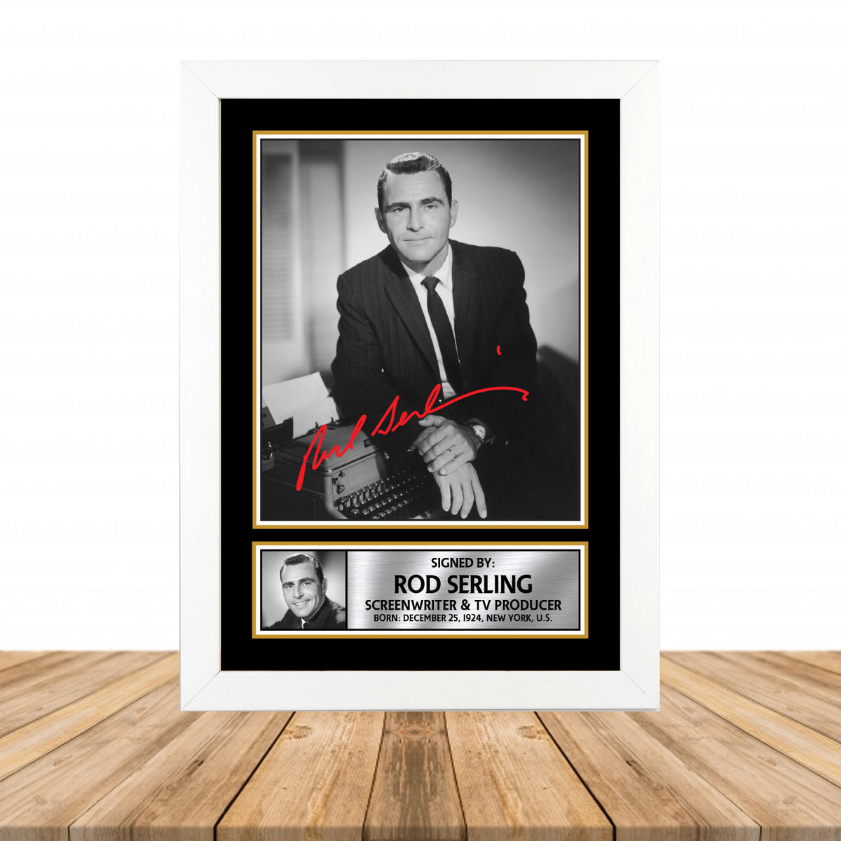 Rod Serling M922 Television Printed Signature Poster Print Gift