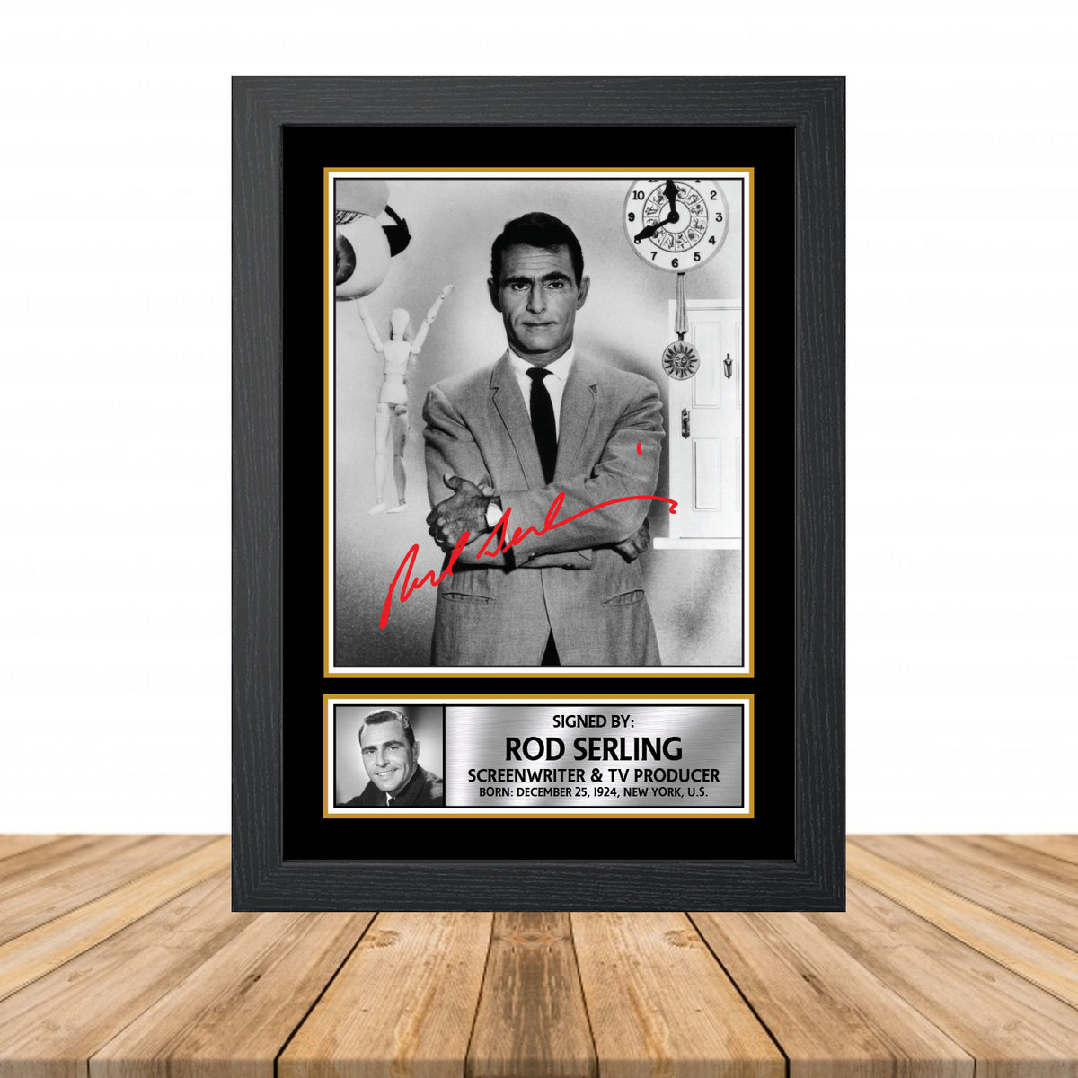 Rod Serling M923 Television Printed Signature Poster Print Gift