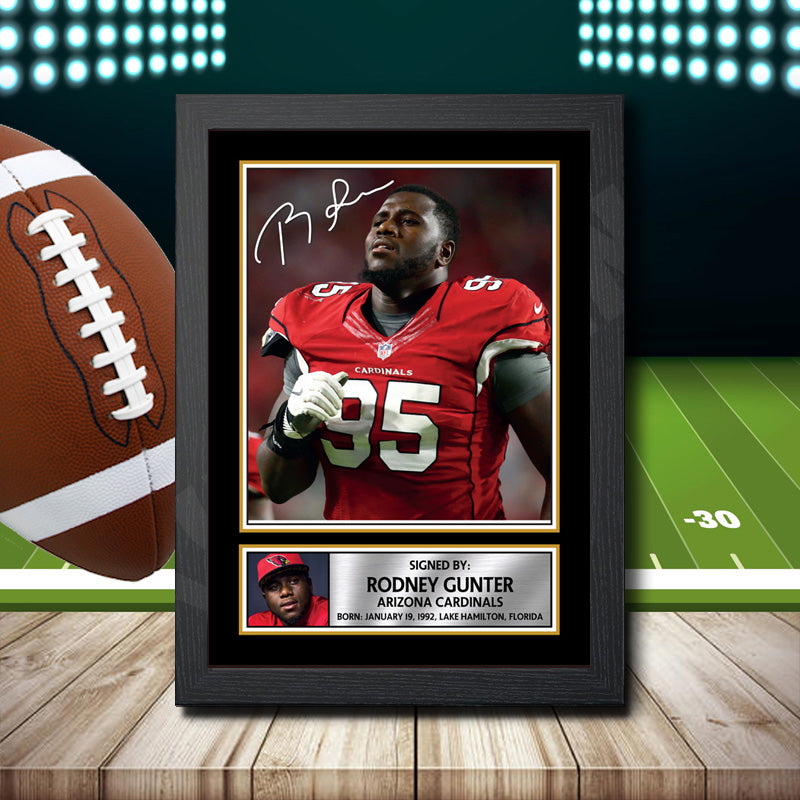 Rodney Gunter 2 – Printed Signature NFL Star Print – Rodney Gunter 2