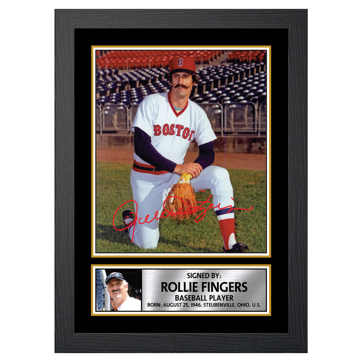 Rollie Fingers 2 Baseball Player Printed Signature Poster Print Gift