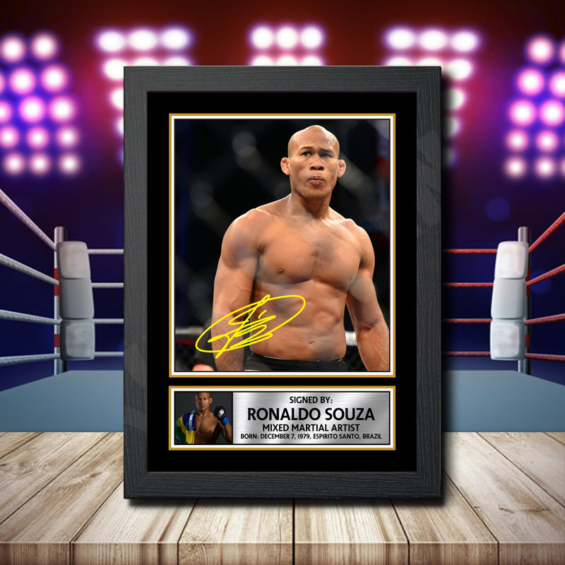 Ronaldo Souza 2 Printed Signature Ufc Star Poster Print Framed Wall Art Gift – Ronaldo Souza 2 Printed Signature Ufc Star Poster Print