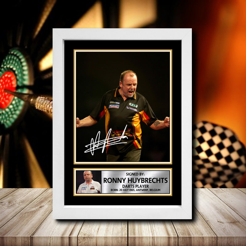 Ronny Huybrechts Printed Signature Darts Star Poster Print Framed Wall Art Gift – Ronny Huybrechts Printed Signature Darts Star Poster Print