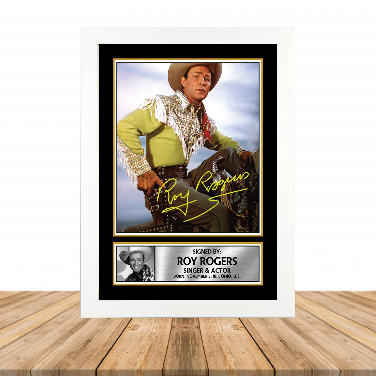 Roy Rogers M924 Television Printed Signature Poster Print Gift