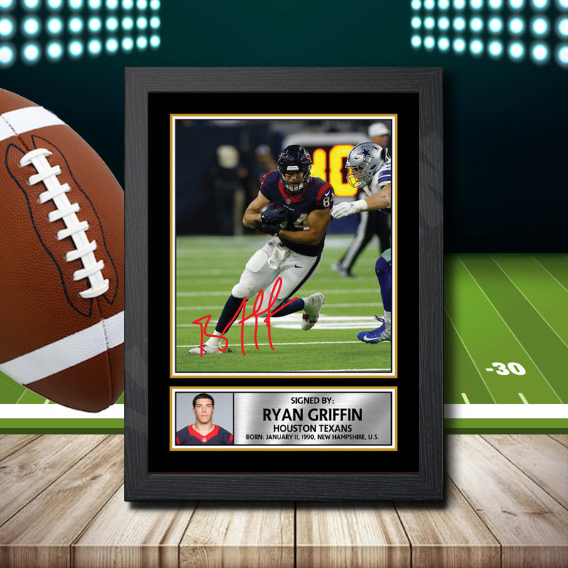 Ryan Griffin 2 Printed Signature NFL Star Poster Print Framed Wall Art Gift β Ryan Griffin 2 Printed Signature NFL Star Poster Print