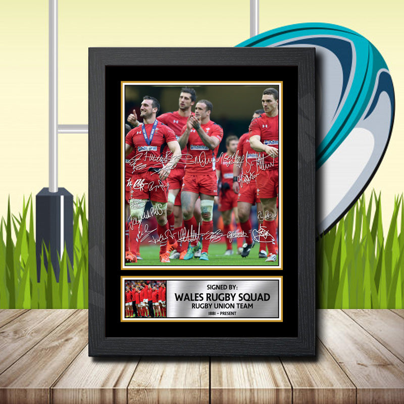 Sam Warburton Wales Rugby Squad 2 Printed Signature Rugby Star Poster Print Framed Wall Art Gift β Sam Warburton Wales Rugby Squad 2 Printed Signature Rugby Star Poster Print