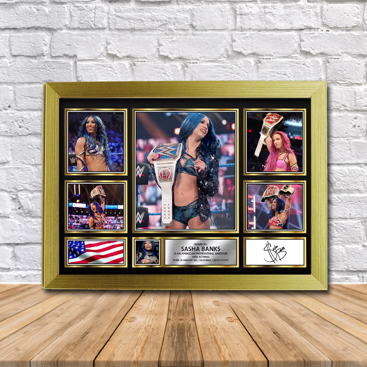Sasha Banks WWE Wrestling Gift Framed Printed Signature Star Poster Print Wall Art Gift – Sasha Banks WWE Wrestling Gift Framed Printed Signature Star Poster Print Wall