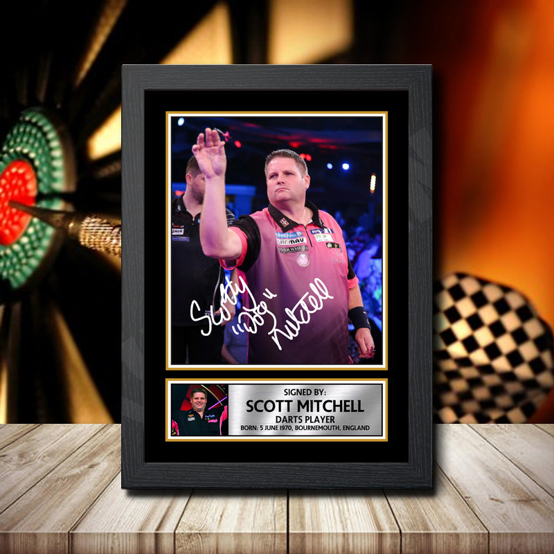 Scott Mitchell Printed Signature Darts Star Poster Print Framed Wall Art Gift – Scott Mitchell Printed Signature Darts Star Poster Print