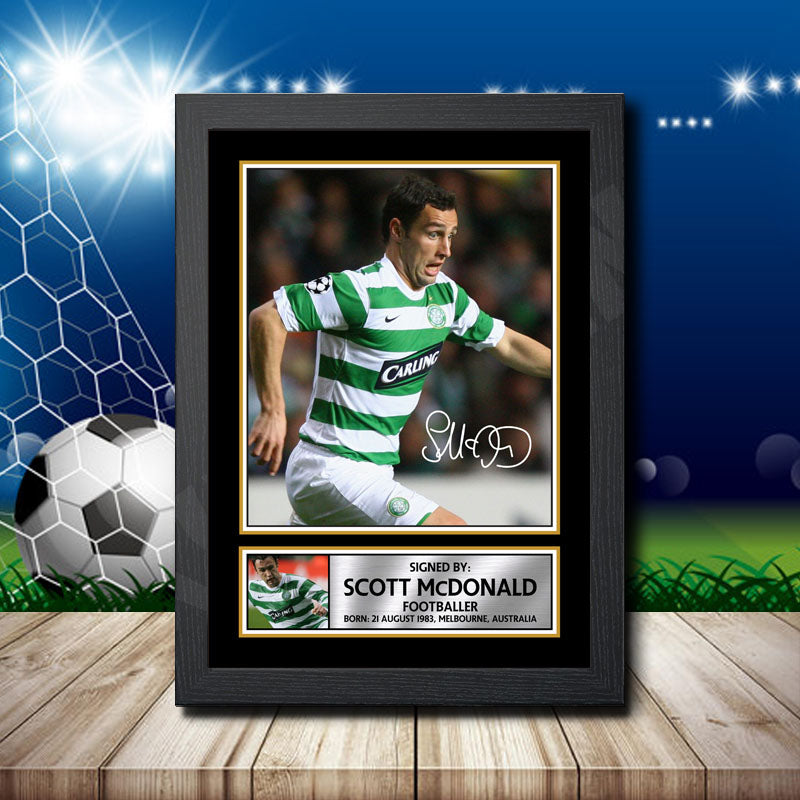 Scott Mcdonald 2 Printed Signature Footballers Star Poster Print Framed Wall Art Gift – Scott Mcdonald 2 Printed Signature Footballers Star Poster Print