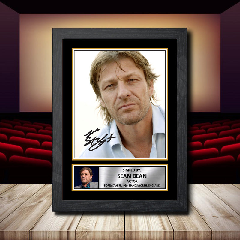Sean Bean Printed Signature Movie Star Poster Print Framed Wall Art Gift – Sean Bean Printed Signature Movie Star Poster Print