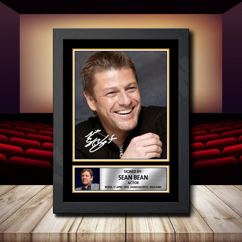 Sean Bean 2 Printed Signature Movie Star Poster Print Framed Wall Art Gift β Sean Bean 2 Printed Signature Movie Star Poster Print