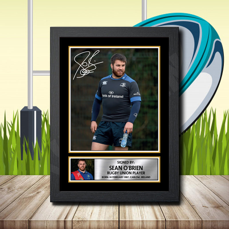 Sean O Brien 1 Printed Signature Rugby Star Poster Print Framed Wall Art Gift – Sean O Brien 1 Printed Signature Rugby Star Poster Print