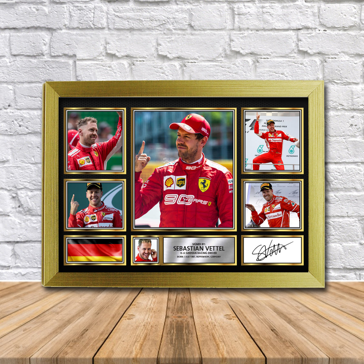 Sebastian Vettel Motorsport Gift Framed Printed Signature Star Poster Print Wall Art Gift – Sebastian Vettel Motorsport Gift Framed Printed Signature Star Poster Print
