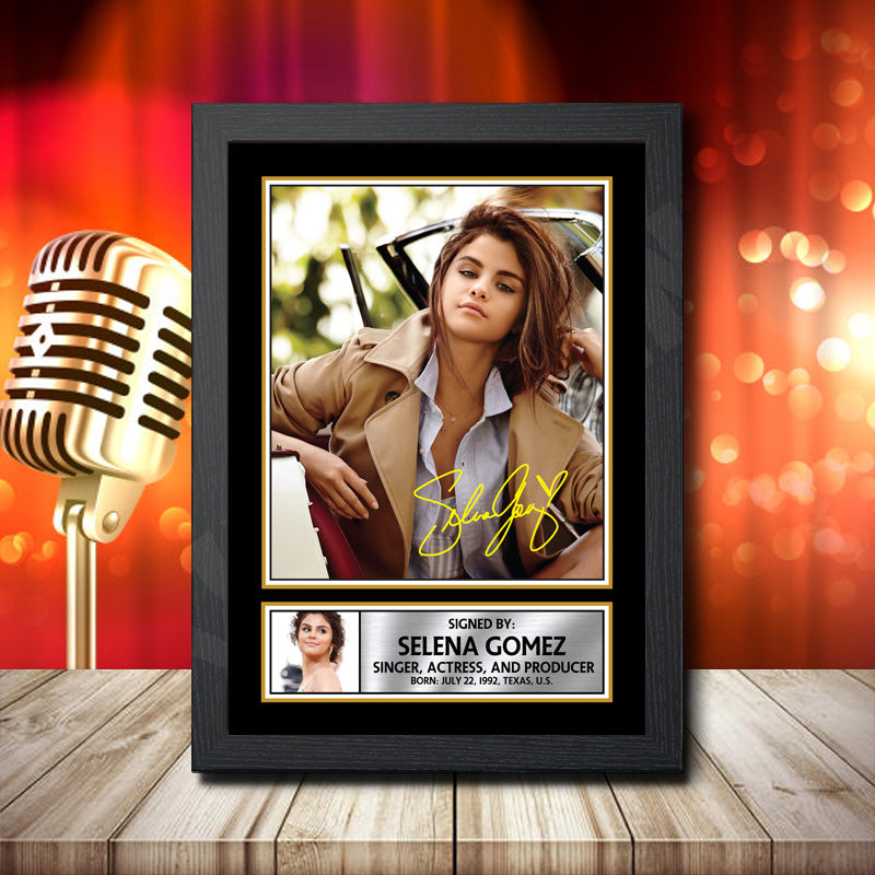 Selena Gomez – Printed Signature Music Star Print – Selena Gomez