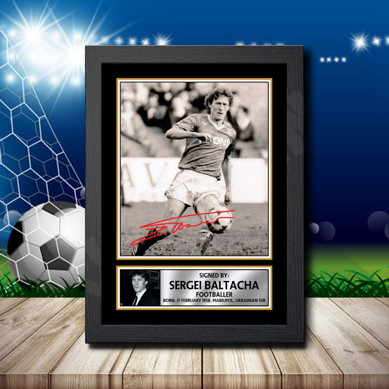 Sergei Baltacha 2 Printed Signature Footballers Star Poster Print Framed Wall Art Gift – Sergei Baltacha 2 Printed Signature Footballers Star Poster Print