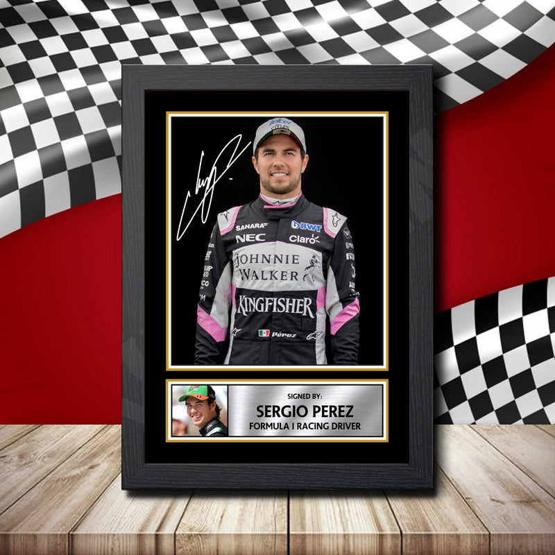 Sergio Perez Motorsport Signature Printed Signature Motorsport Star Poster Print Framed Wall Art Gift – Sergio Perez Motorsport Signature Printed Signature Motorsport Star Poster Print