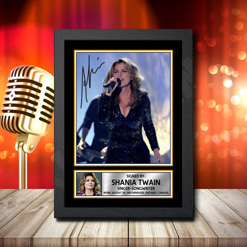 Shania Twain 1 – Printed Signature Music Star Print – Shania Twain 1