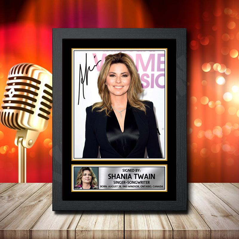 Shania Twain 2 – Printed Signature Music Star Print – Shania Twain 2