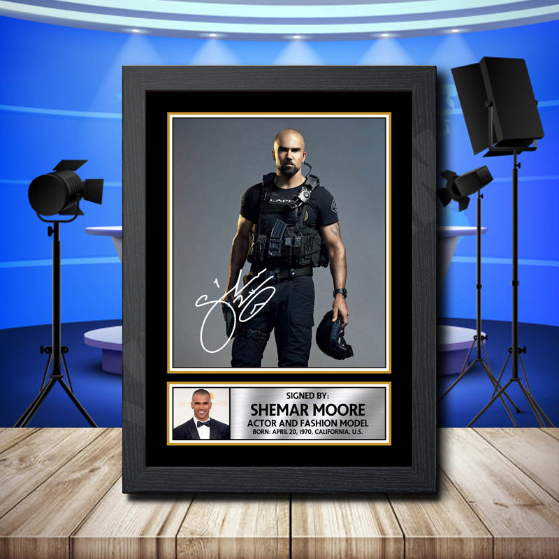 Shemar Moore 2 Printed Signature Television Star Poster Print Framed Wall Art Gift – Shemar Moore 2 Printed Signature Television Star Poster Print
