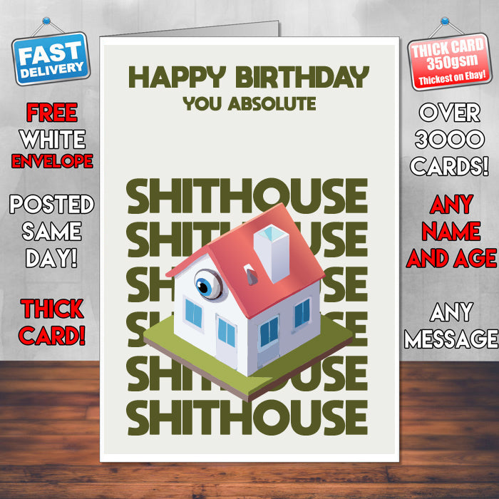 Rude Swear Word Birthday Card Design - SH*THOUSE