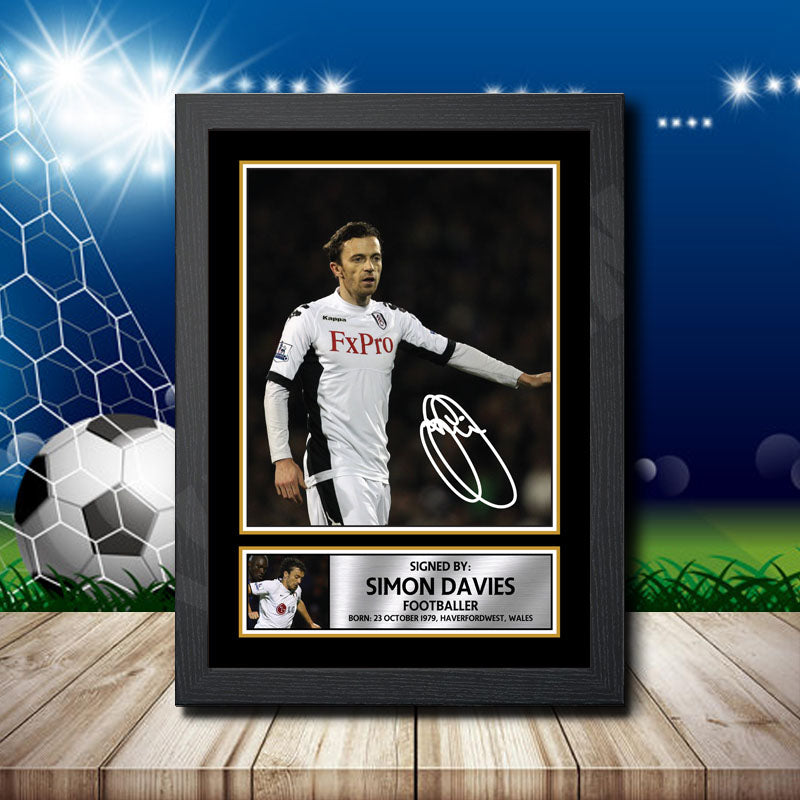 Simon Davies Printed Signature Footballers Star Poster Print Framed Wall Art Gift – Simon Davies Printed Signature Footballers Star Poster Print
