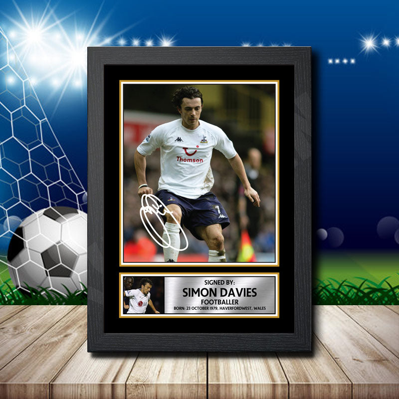 Simon Davies 2 Printed Signature Footballers Star Poster Print Framed Wall Art Gift β Simon Davies 2 Printed Signature Footballers Star Poster Print