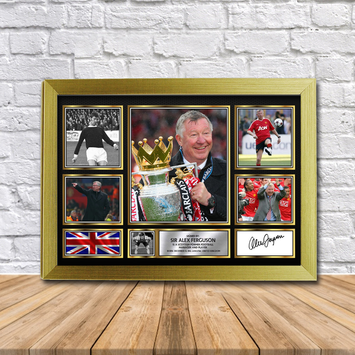 Sir Alex Ferguson (2) Gift Framed Printed Signature Star Poster Print Wall Art Gift – Sir Alex Ferguson Gift Framed Printed Signature Star Poster Print Wall Art Gift