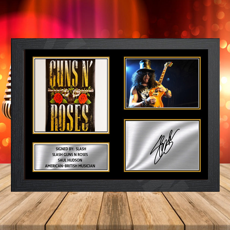 Slash Guns N Roses – Printed Signature Music-Landscape Star Print – Slash Guns N Roses