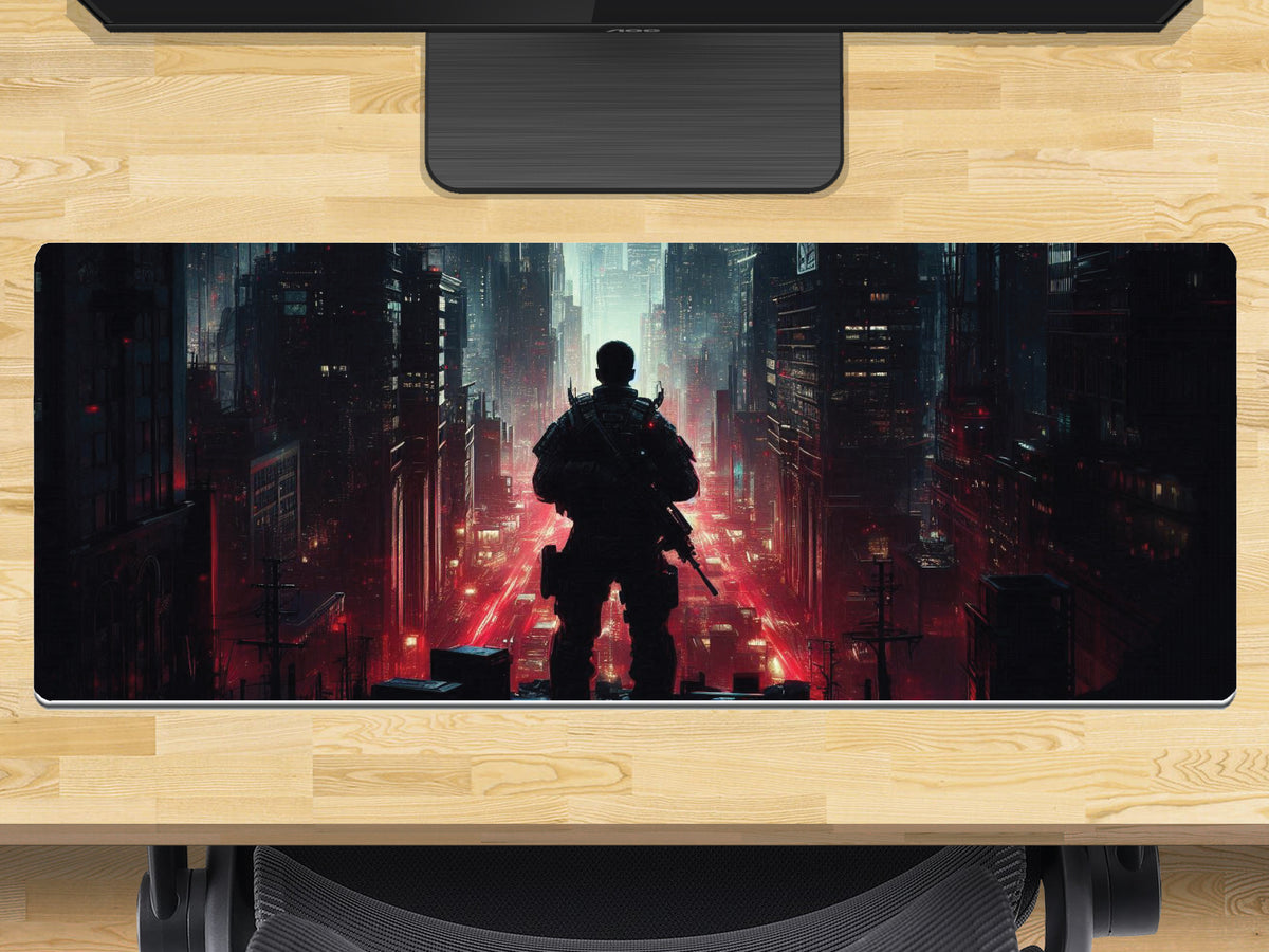 Extra Large Gaming Mouse Mat 800mm x 300mm - Soldier 1