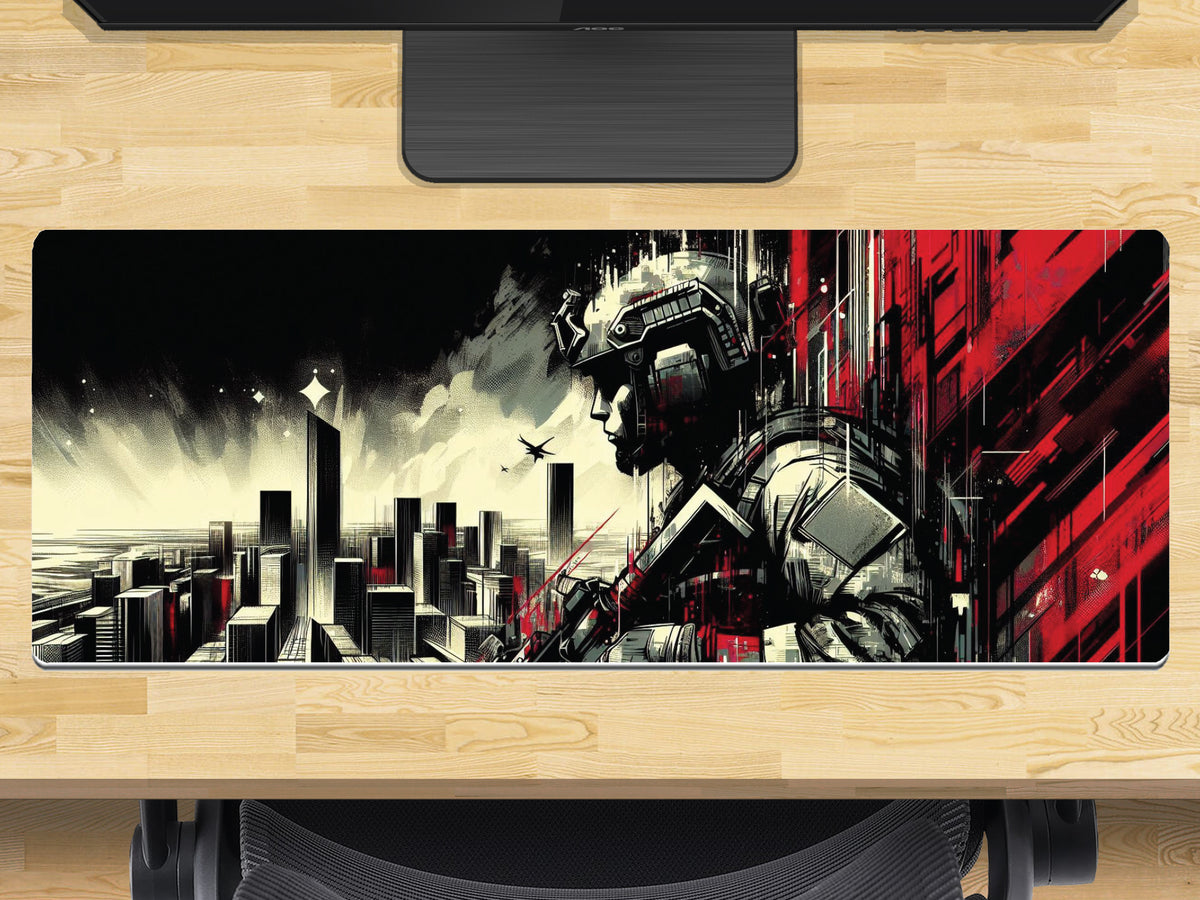 Extra Large Gaming Mouse Mat 800mm x 300mm - Soldier 7
