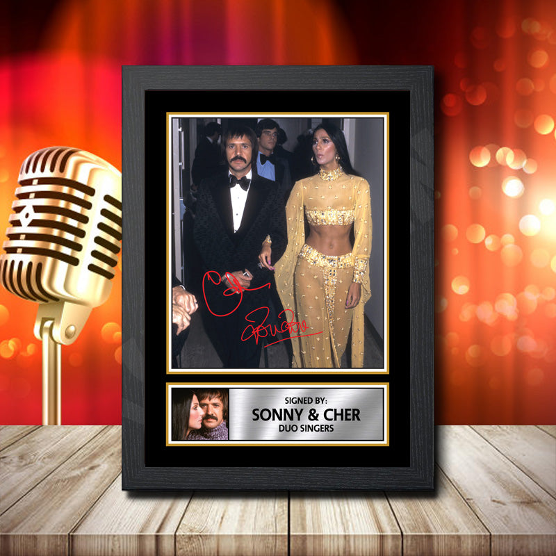 Sonny Bono Cher 2 – Printed Signature Music Star Print – Sonny Bono Cher 2