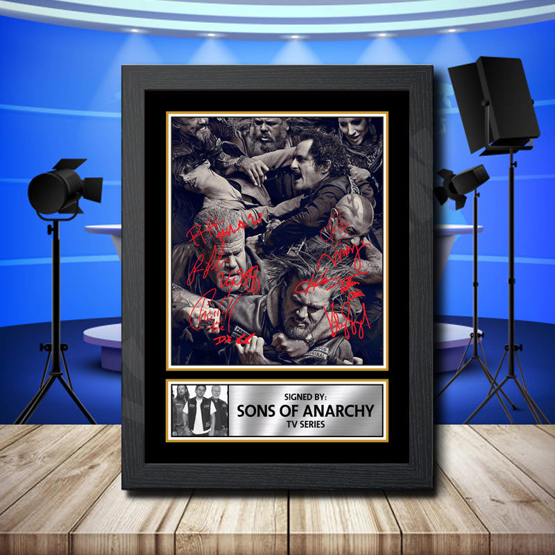 Sons Of Anarchy Cast Multi Printed Signature Television Star Poster Print Framed Wall Art Gift – Sons Of Anarchy Cast Multi Printed Signature Television Star Poster Print