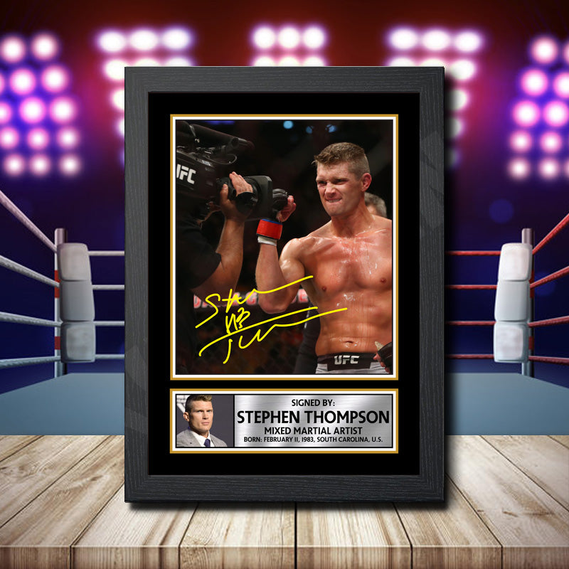 Stephen Thompson Printed Signature Ufc Star Poster Print Framed Wall Art Gift β Stephen Thompson Printed Signature Ufc Star Poster Print