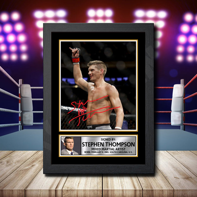 Stephen Thompson 2 Printed Signature Ufc Star Poster Print Framed Wall Art Gift – Stephen Thompson 2 Printed Signature Ufc Star Poster Print