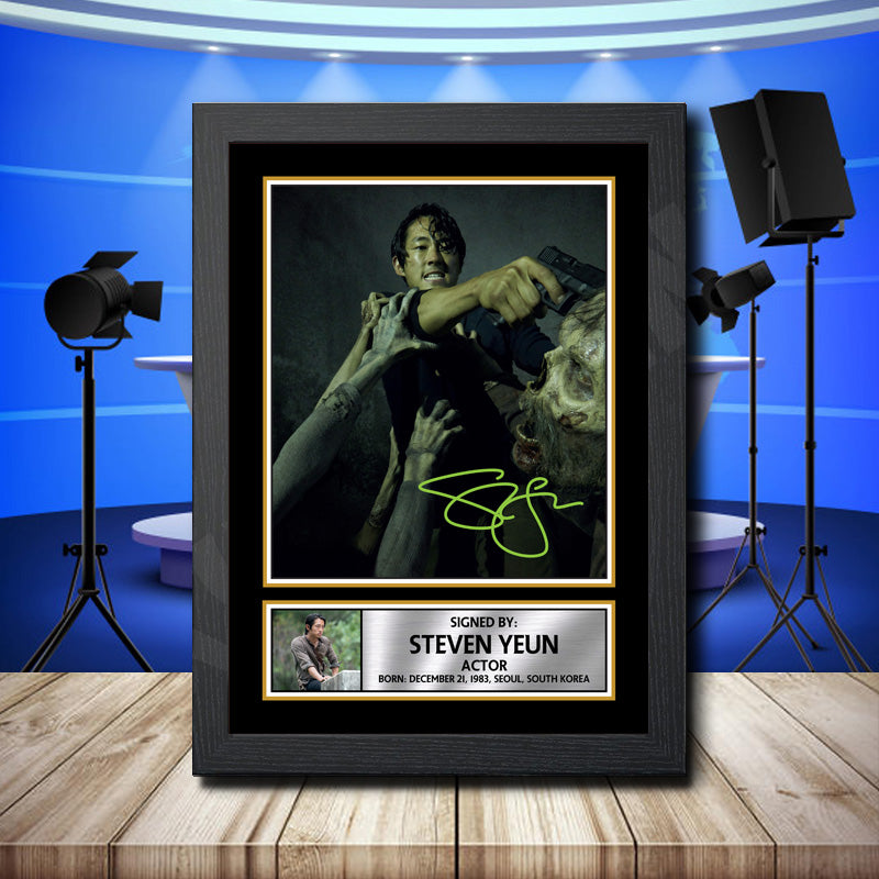 Steven Yeun Printed Signature Television Star Poster Print Framed Wall Art Gift β Steven Yeun Printed Signature Television Star Poster Print
