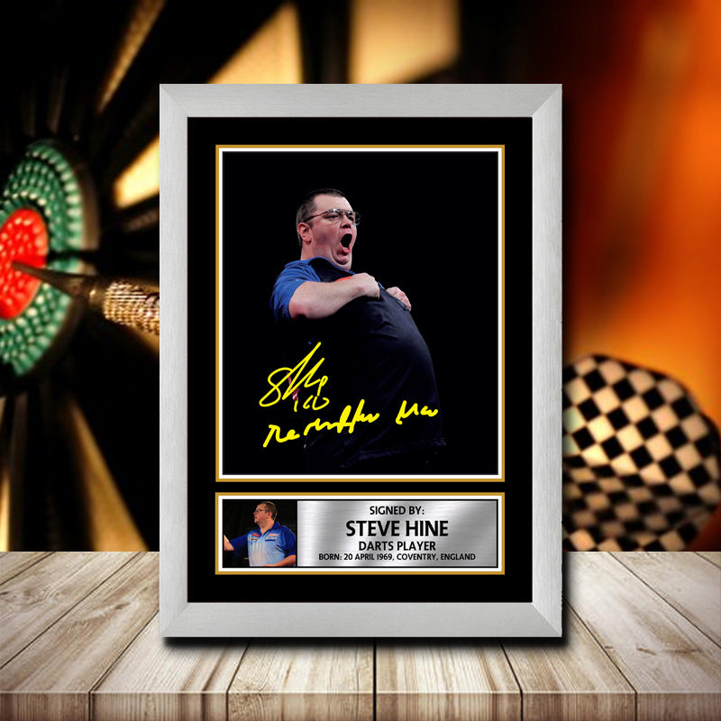 Steve Hine Printed Signature Darts Star Poster Print Framed Wall Art Gift – Steve Hine Printed Signature Darts Star Poster Print