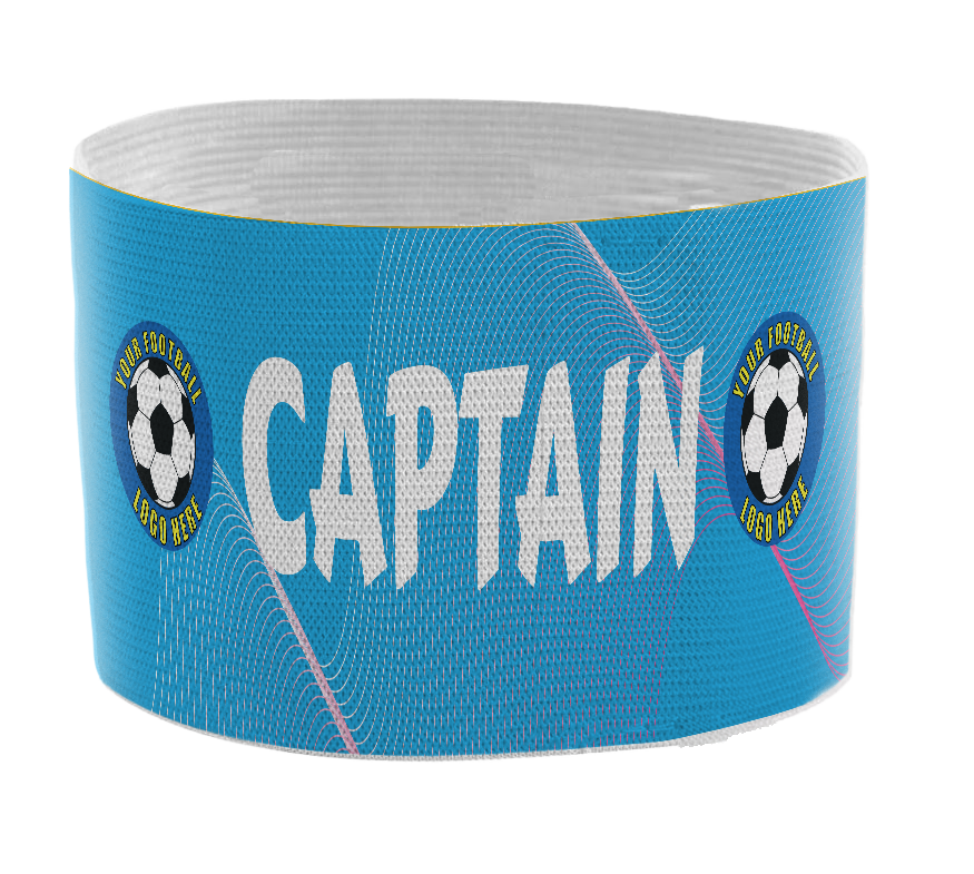 Custom Captain's Armband - Design 10 (Blue) β Custom Captain's Armband - Design 10 Blue
