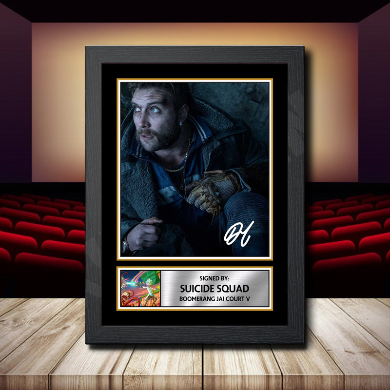 Suicide Squad Boomerang Jai Court V 2 Printed Signature Movie Star Poster Print Framed Wall Art Gift – Suicide Squad Boomerang Jai Court V 2 Printed Signature Movie Star Poster Print