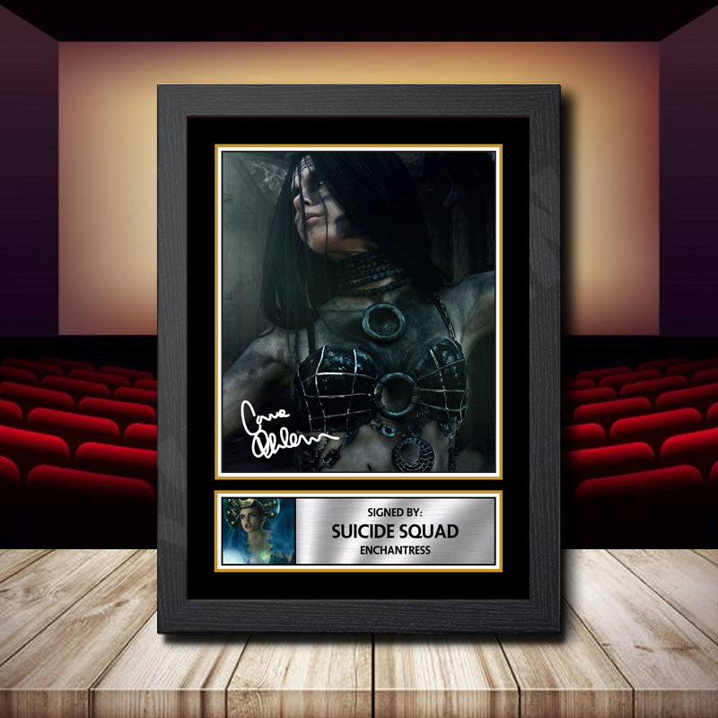 Suicide Squad Enchantress Printed Signature Movie Star Poster Print Framed Wall Art Gift β Suicide Squad Enchantress Printed Signature Movie Star Poster Print