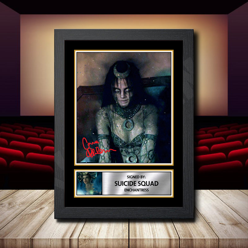 Suicide Squad Enchantress 2 Printed Signature Movie Star Poster Print Framed Wall Art Gift β Suicide Squad Enchantress 2 Printed Signature Movie Star Poster Print